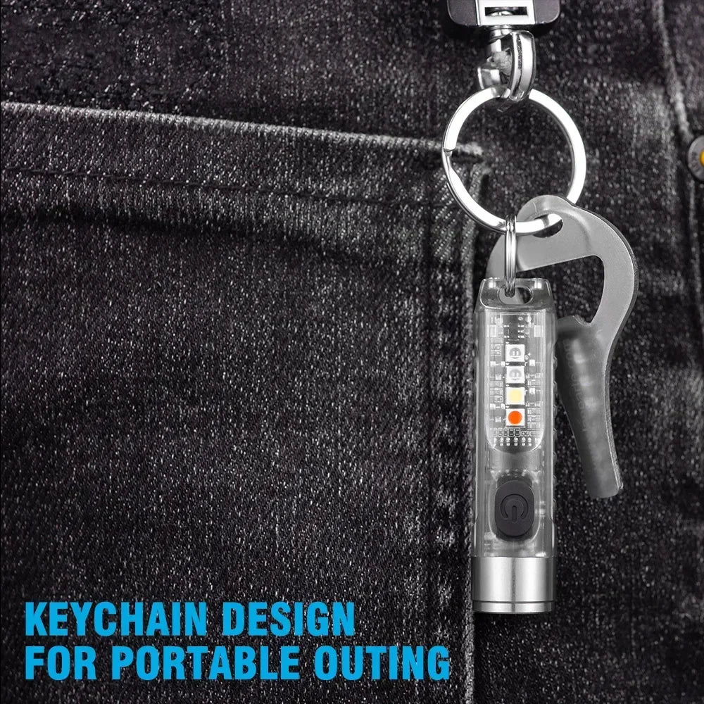 ESMARTER Mini Keychain Flashlight – USB-C, IP66, UV & Magnet Keychain Flashlight Zpaxo