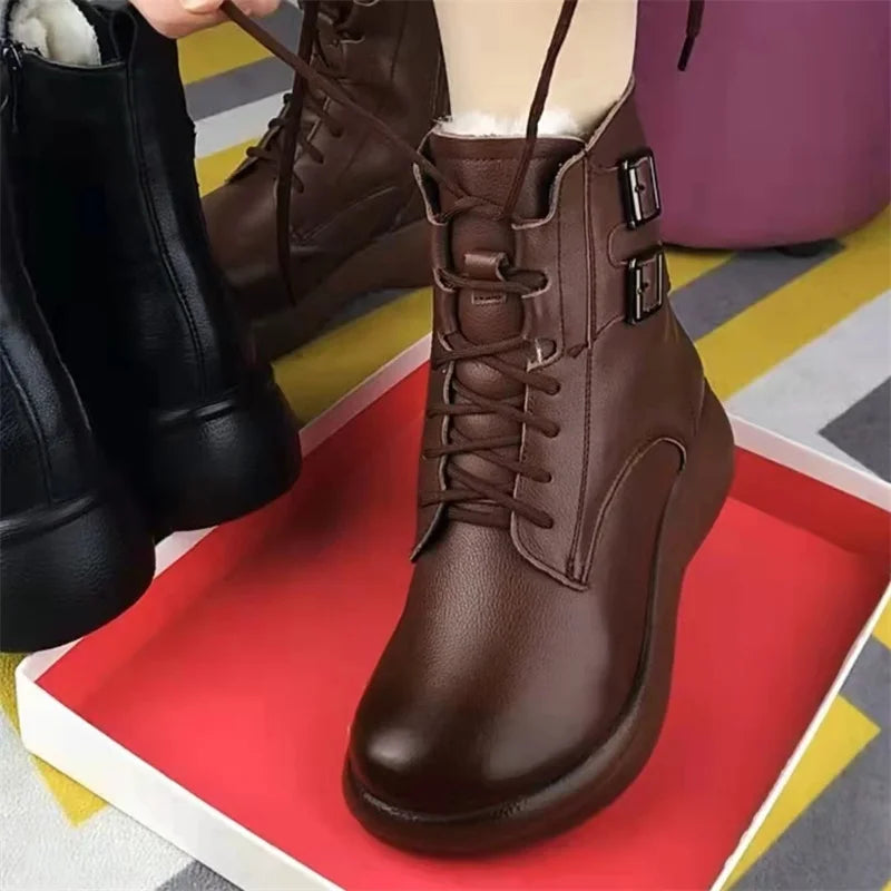 Women's Boots 2023 Autumn Winter Fashion England Ankle Retro Ladies Zpaxo