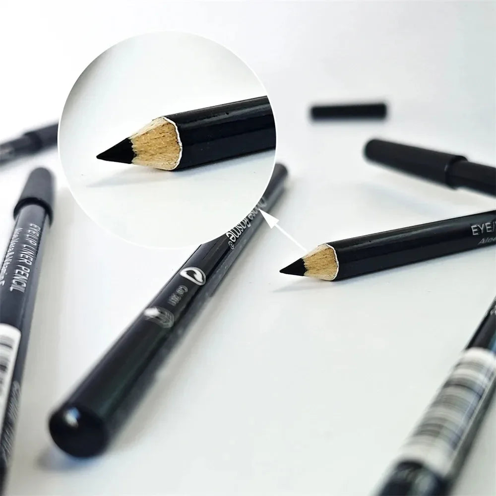 Pigmented Eyeliner Pencil Hard Refill Smooth Black Wooden&liquid Zpaxo