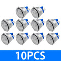 16mm metal push button waterproof nickel plated brass button switch press button reset 1NO high round momentary 16GT.F.L Zpaxo 10PCS