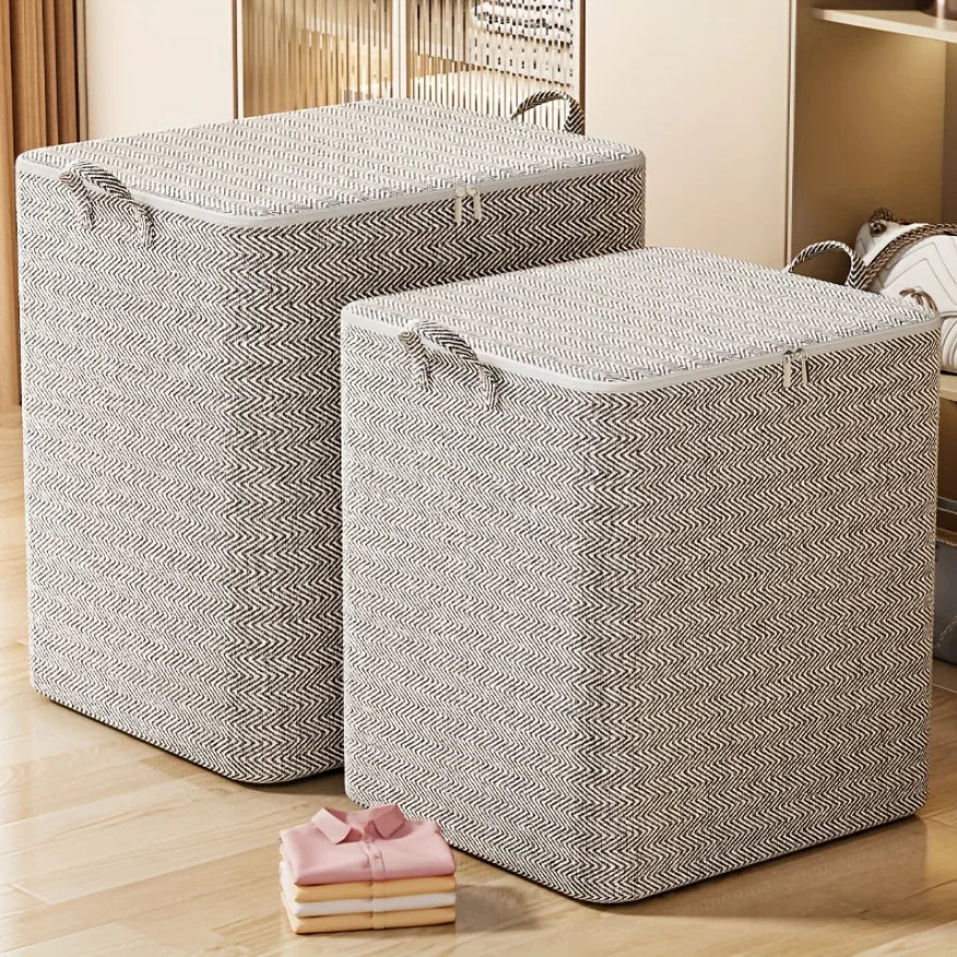 150L Household Large Capacity Storage Bag Non-woven Material, Closet Wardrobe Organizer Can Be Used For Quilt Clothing, Toys Zpaxo