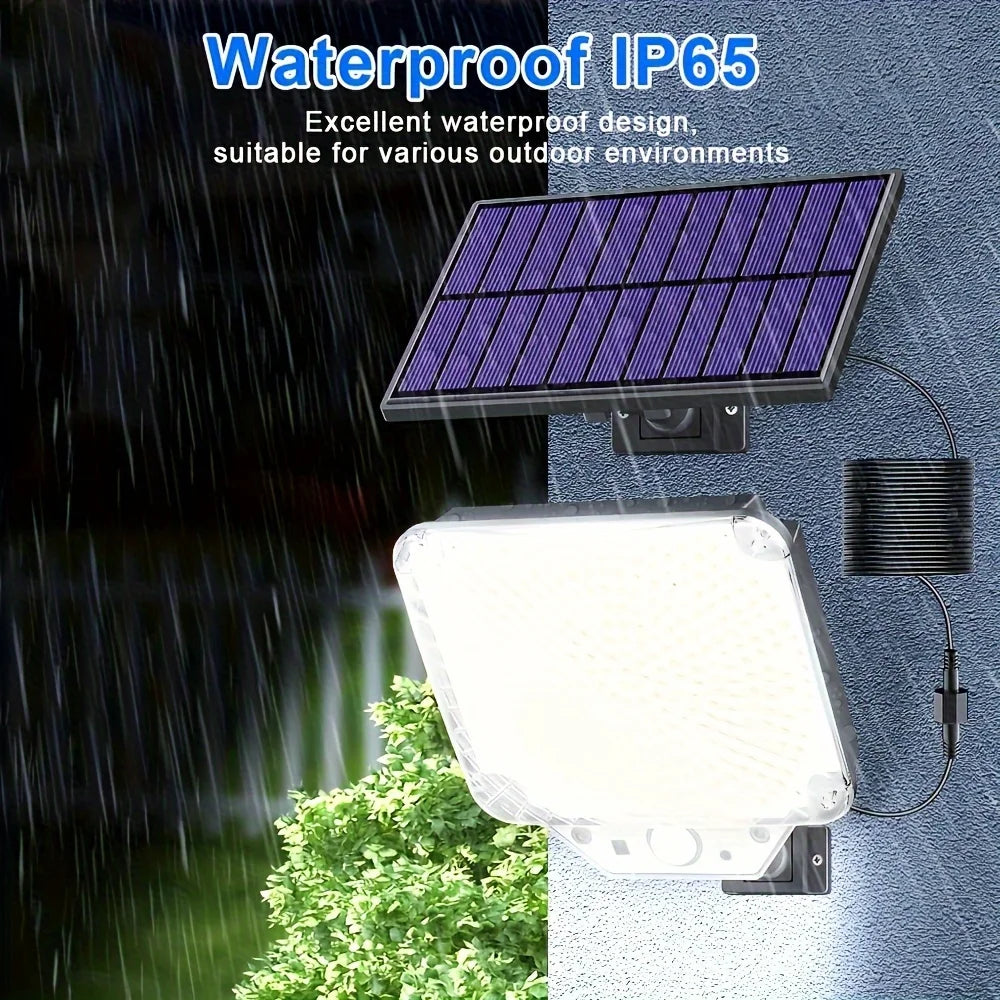 Solar Lights Outdoor 172/344/400 LED Split Solar Security Lights Motion Sensor Solar Powered Garden Light Waterproof Yard Garage Zpaxo