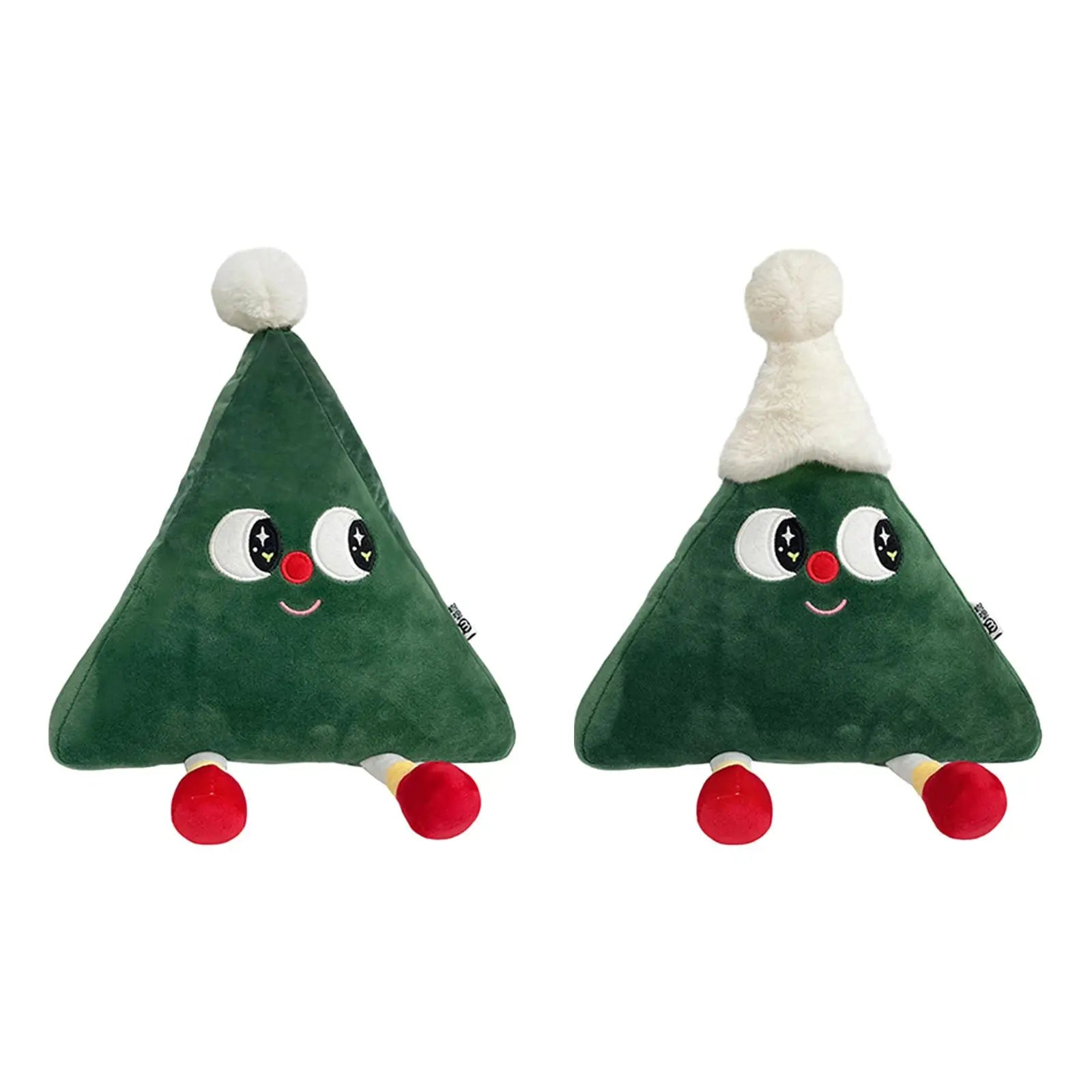 Christmas Tree Throw Pillow Creative Hanging Ornaments Festive Decor Zpaxo