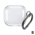 Soft TPU Transparent Headphone Case For Apple AirPods 4 For Airpods 4th Gen Earphones Shockproof Protective Case With Keychain Zpaxo Transparent