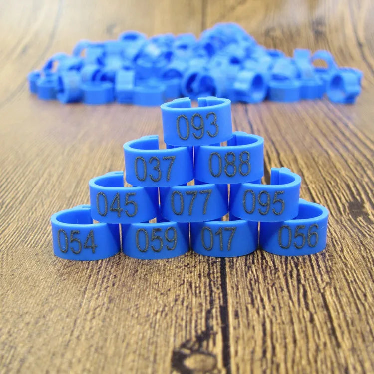 Bird Clip Ring ID Plastic Digital Markup Parrot Pigeons 10 Colors Zpaxo Blue