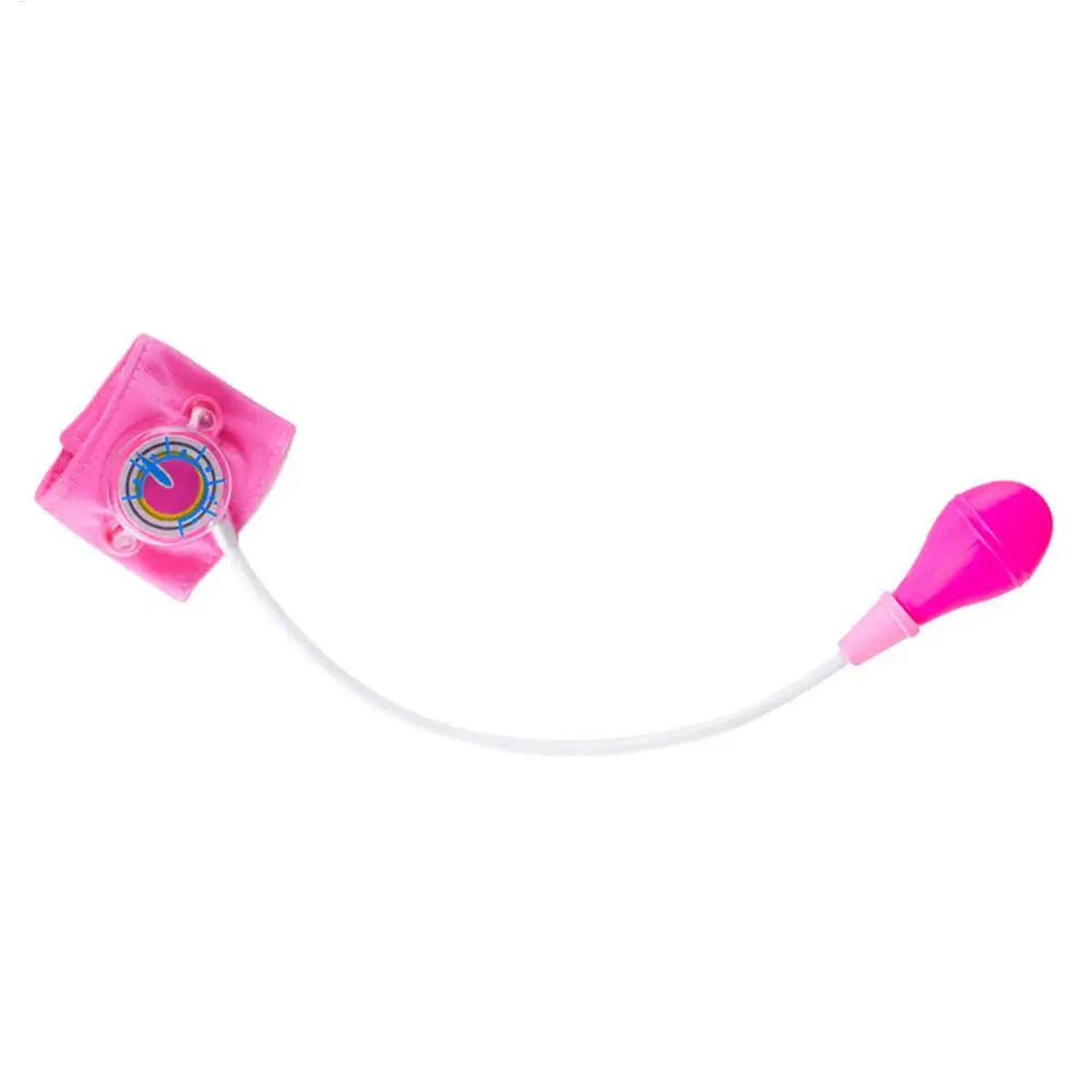 Kids Doctor Play Set - Simulation Blood Pressure Monitor Toy, Pretend Medical Checkup Kit for Children Educational Gift Zpaxo Pink