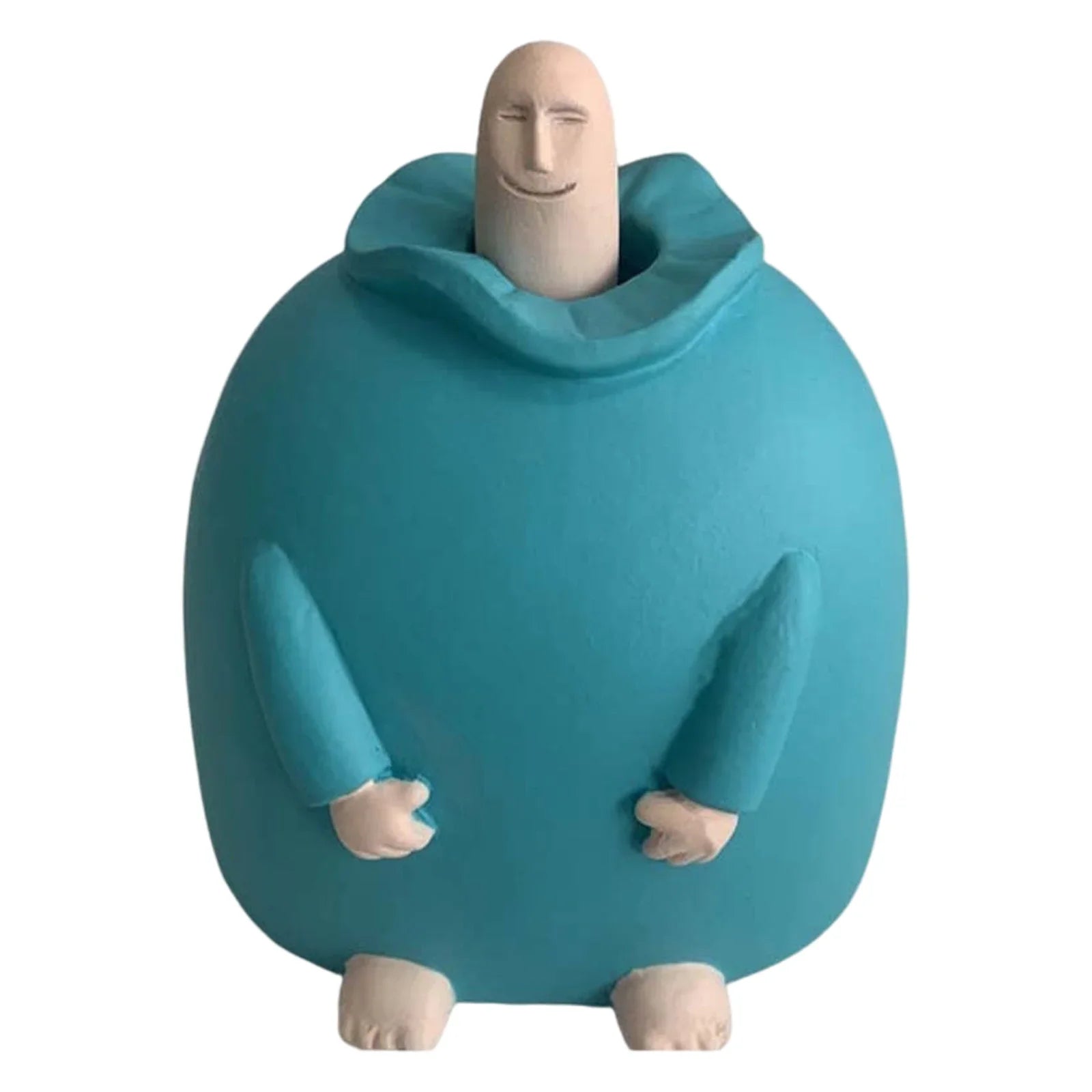 Resin Finger Gesture Statues Ornaments Funny Smiling Middle Table