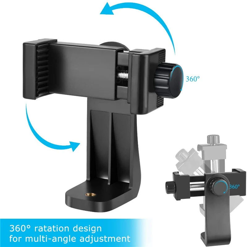 Universal Tripod Mount Adapter Accessories Cell Phone Clip Holder 360 Zpaxo