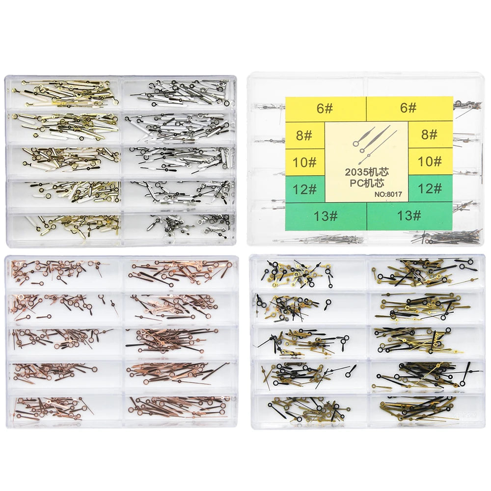 Alloy Watch Hands Needles Pins Assortment 6 8 10 12 13 Approx 100Sets