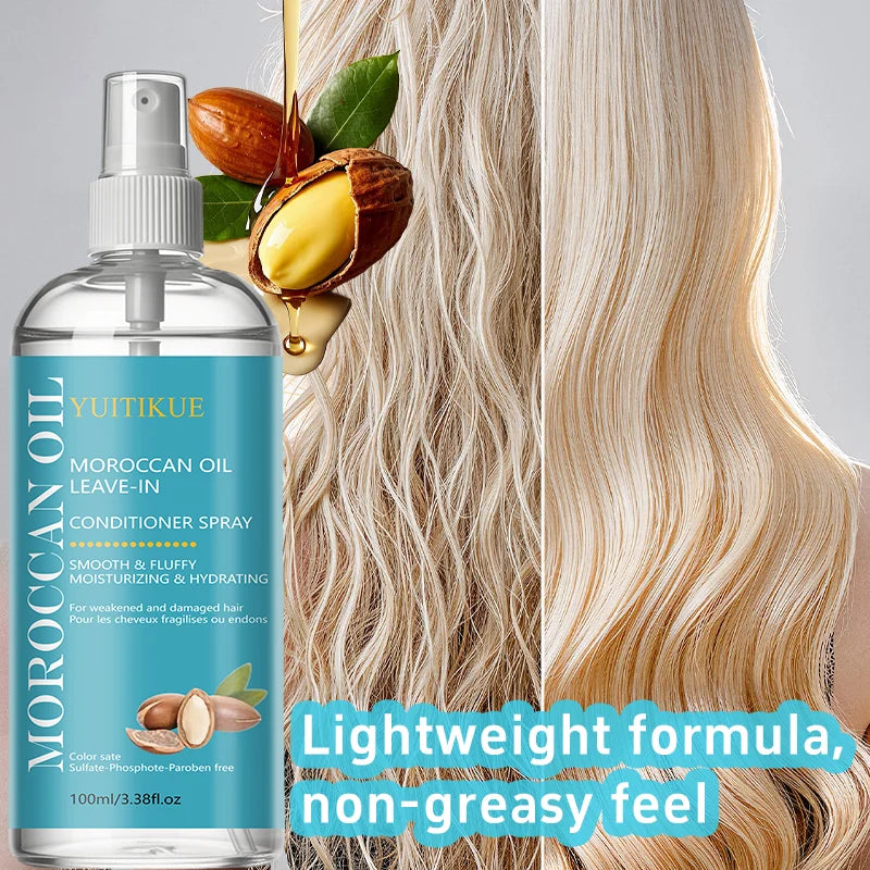Moroccan Argan Oil Leave-In Conditioner Spray | Anti-Frizz Leave-In Conditioner Spray Zpaxo