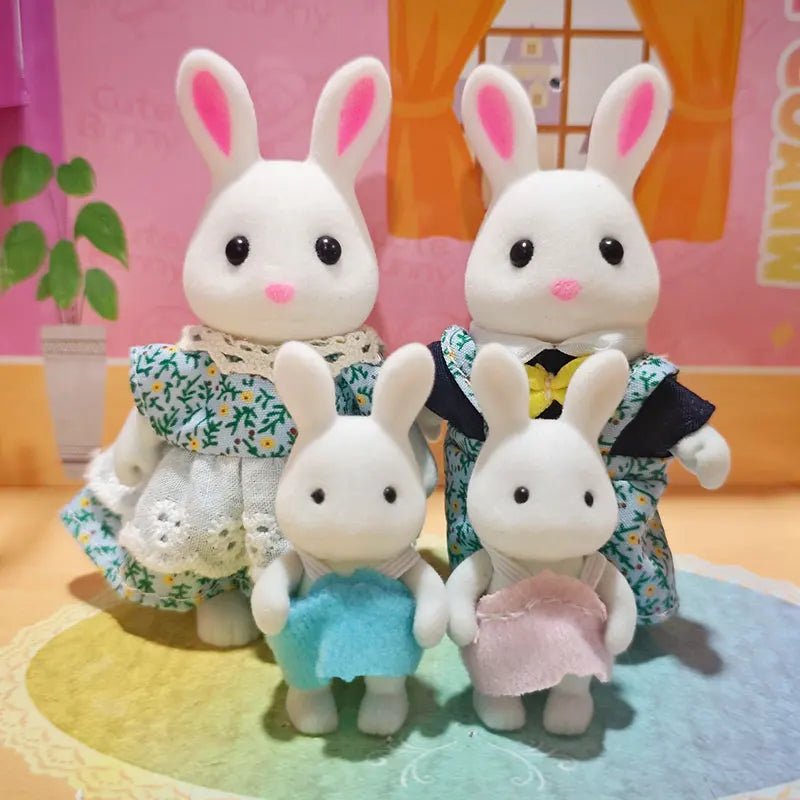 1 12 Simulation Forest Family Doll Accessories Reindeer Panda Zpaxo White Rabbit Family