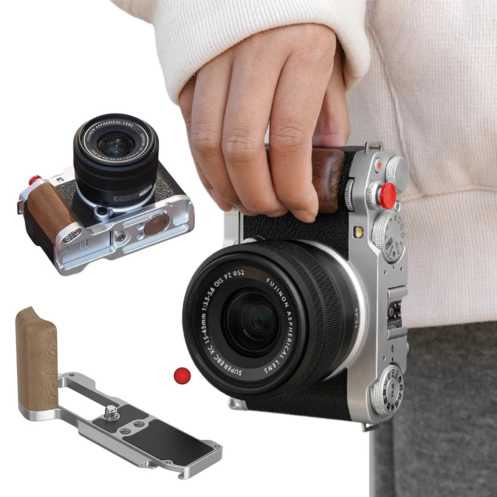 Wooden Camera Hand Grip Aluminum Base L Board L-shape Mount Plate