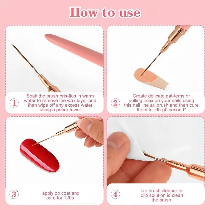 Nail Art Liner Brushes & Dotting Pen Set – UV Gel 5–15 Pcs