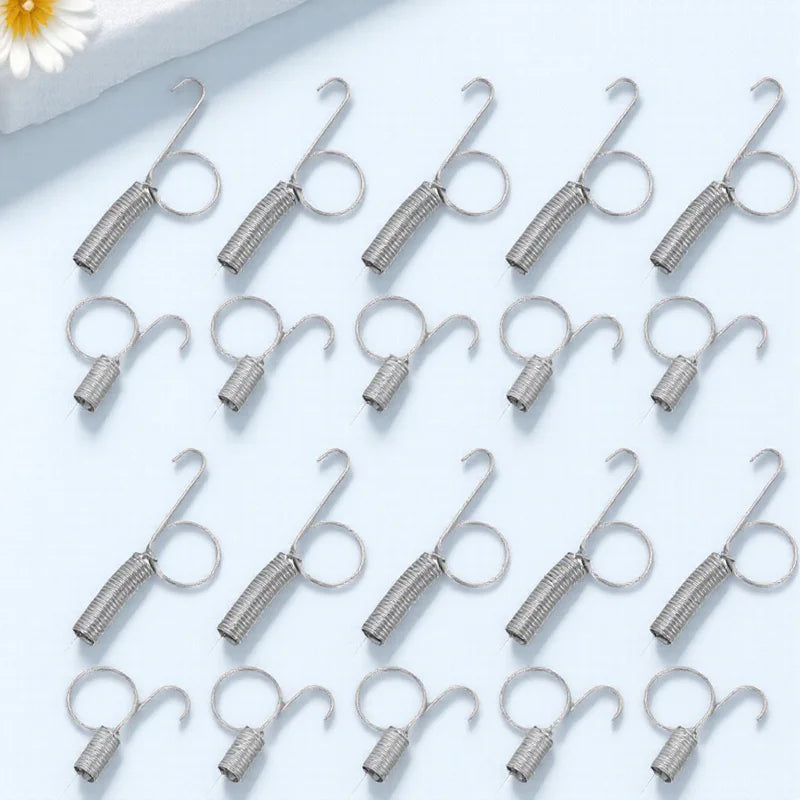 Bird Cage Door Spring Hook Rustproof Wire Lock Rabbit Chicken Parrot