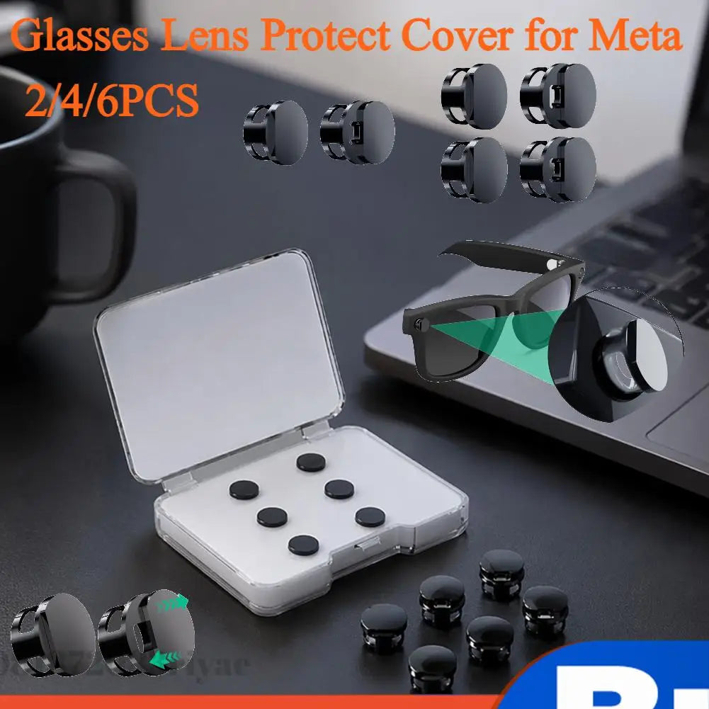 2 4 LED Light Block Cover Meta Glasses's Camera Lens Protect Smart