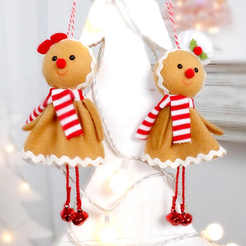Gingerbread Man Ornament Christmas Tree Figurine Hanging Decorations Zpaxo