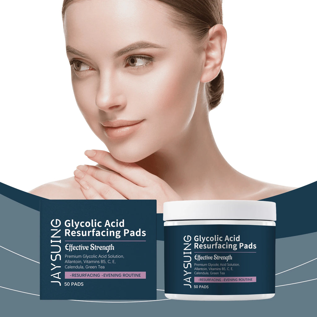 Glycolic Acid Exfoliating Cotton Pads – Shrink Pores, 50ct Exfoliating Face Pads Zpaxo