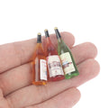 ▶3Pcs 1:12 Dollhouse Miniature Simulation Wine Bottle Wine Glass Model Toys Zpaxo D