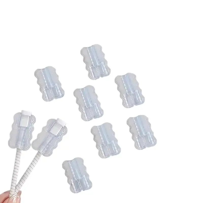 1/10pcs TPU Wave-Shaped Cable Sleeves – Anti-Break Protectors for Android & iPhone Data Cords, Cord Care Zpaxo