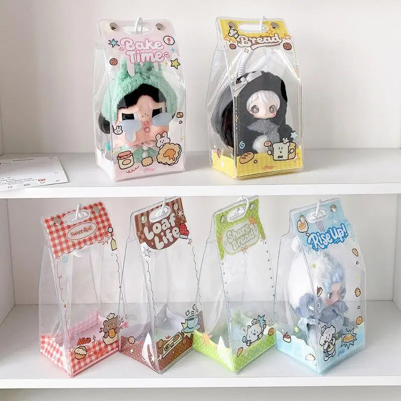 Clear Dustproof Kawaii Doll Display Bag Cute Cartoon Printed PVC Zpaxo