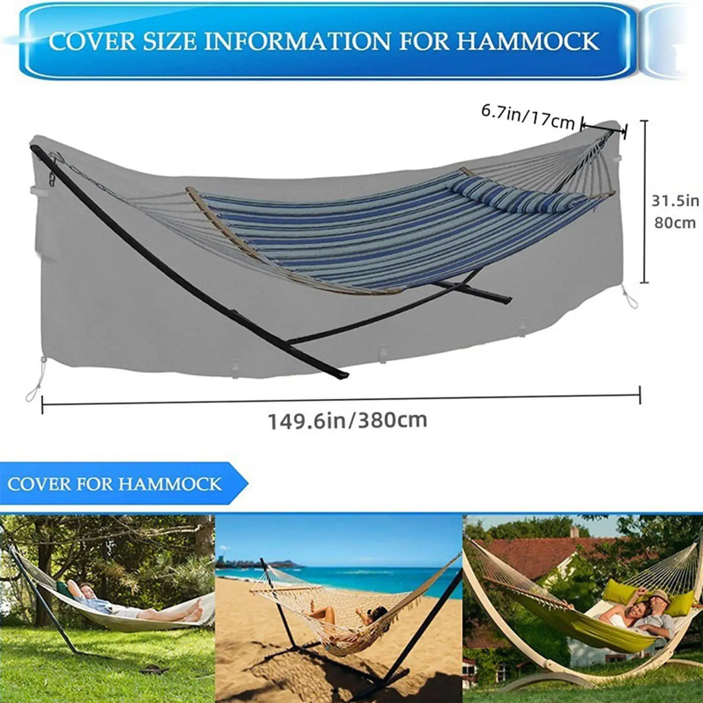 Hammock Cover Waterproof Heavy Duty UV Protection Outdoor Storage Hammock Cover for Summer Winter Camping Travel Hiking Climbing Zpaxo