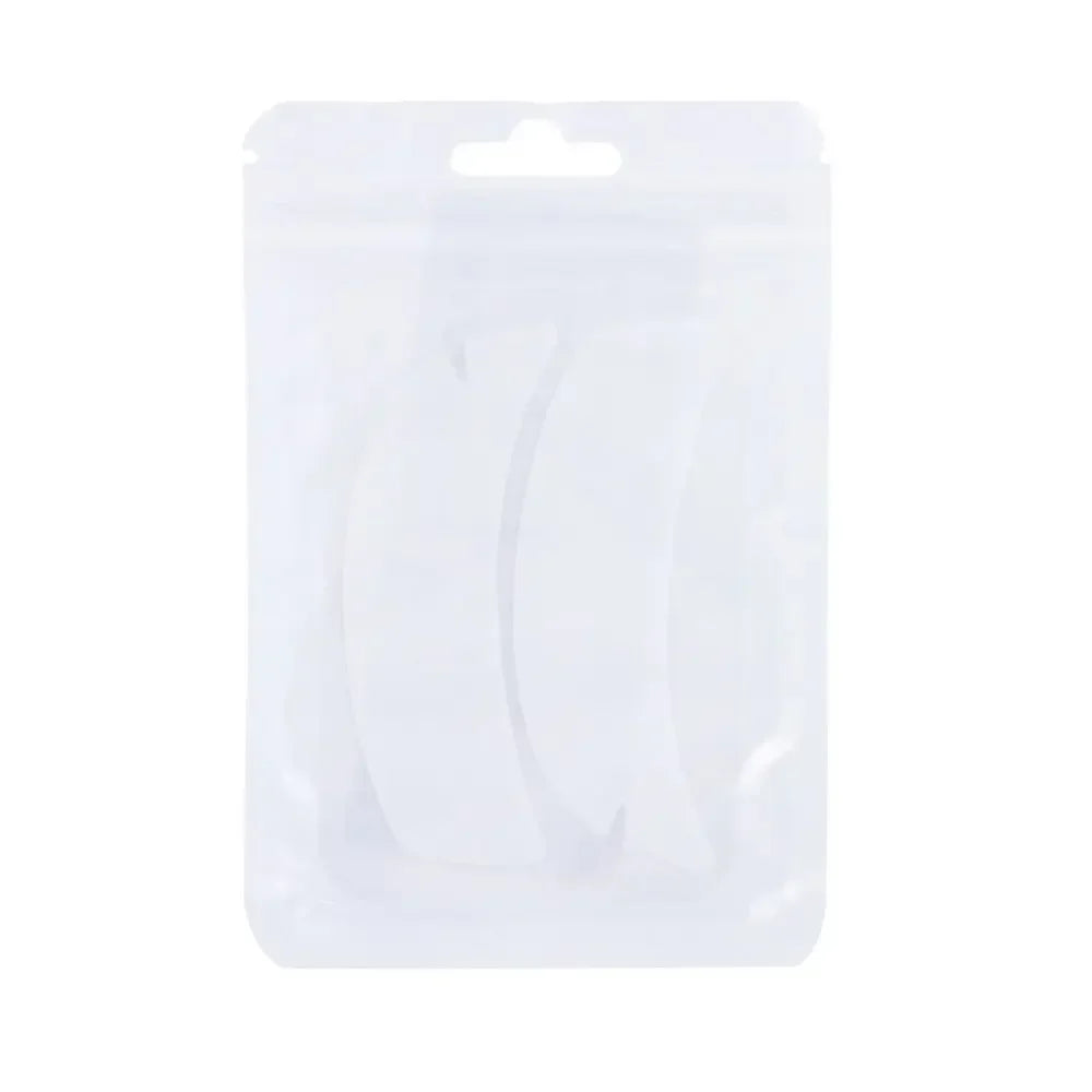 1Pair Reusable Eyelash Perm Silicone Eye Pads Lash Extension Under Eye Patches Sticky Eyelash Extension Patch Makeup Tools Zpaxo White-1pair