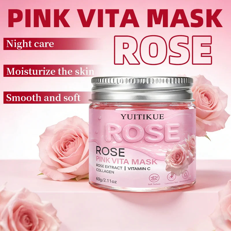 YUITIKUE Rose Pink Vita Peel Mask – Hydrate, Brighten & Firm Peel-Off Face Mask Zpaxo