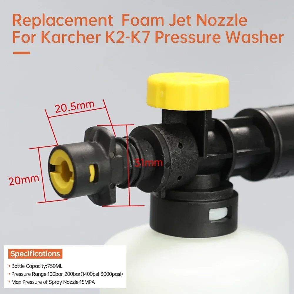 Adjustable Foam Cannon Karcher K2 K3 K4 K5 K6 K7 Pressure Washer Snow Zpaxo