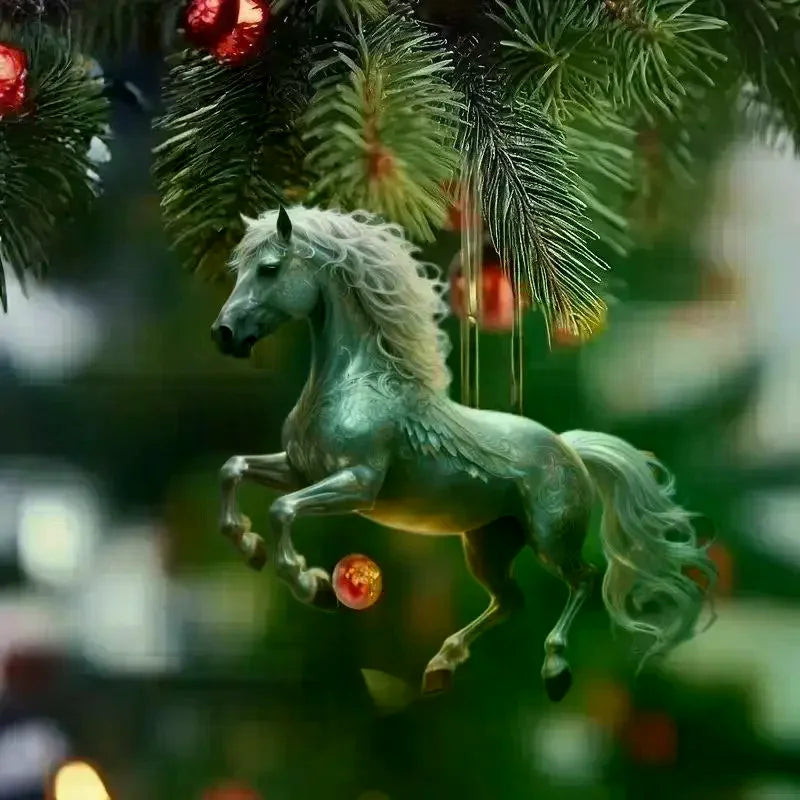 2D Acrylic Horse Pendant – Car Charm, Bag & Tree Ornament