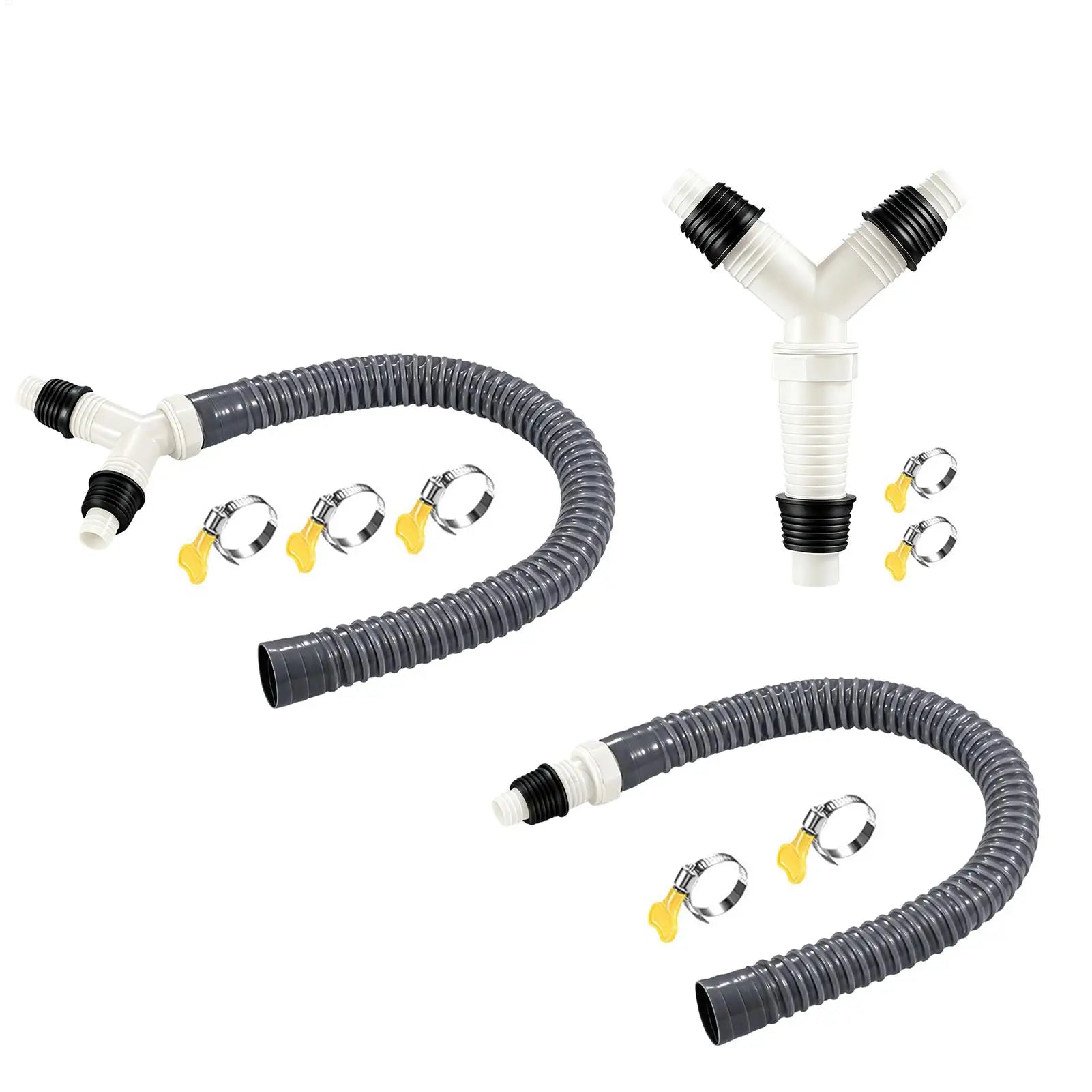Drain Hose Splitter Y Shape 3-Way Connector 20- Extension Leak-proof