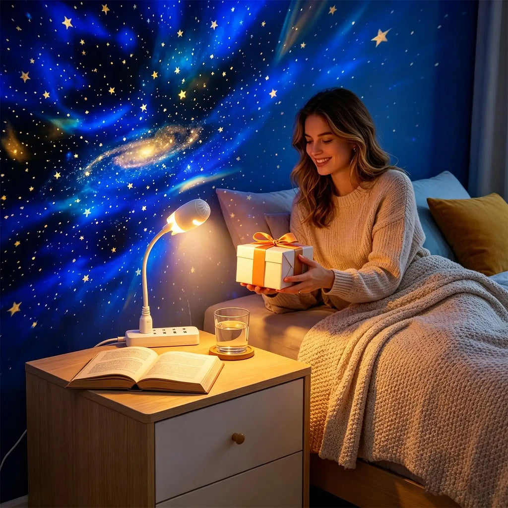Galaxy Projector Night Light USB Plug Lighting Dimmable Nursery Lamp