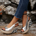 Summer Fashionable Height-increasing Women's Sandals Wear-resistant Zpaxo Silver 43