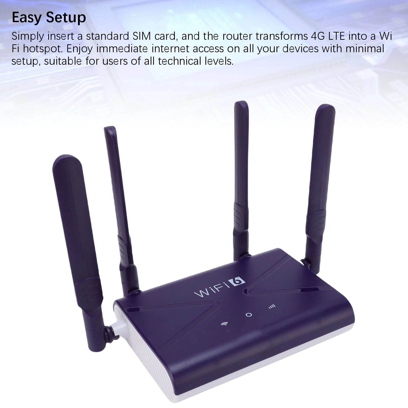 CPE Router WiFi6 Wireless 300Mbps LTE SIM Card Slot 4 Antennae Phone
