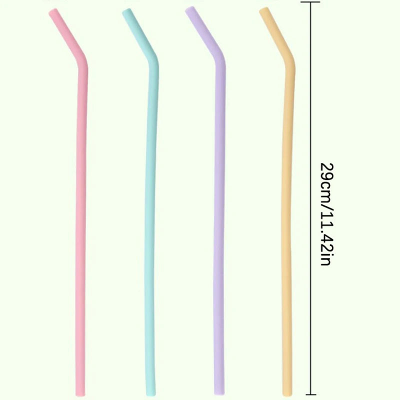 9 Inches Long Reusable Hard Drinking Straws For Tumbler Mug Cup Bottle White Glitter Plastic Straw 10Pcs Zpaxo Style2
