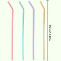 9 Inches Long Reusable Hard Drinking Straws For Tumbler Mug Cup Bottle White Glitter Plastic Straw 10Pcs Zpaxo Style2