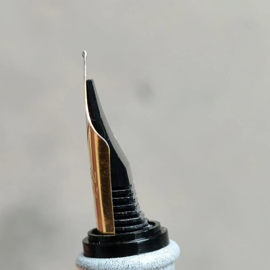 Dandong Nineties Jinlong White Fat Fountain Pen Soviet Union Pure Copper Coated Tip Zpaxo