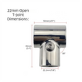 316 Stainless Steel Boat Hand Rail Fittings Corrosion Resistant 90 Zpaxo 22mm-0.87in