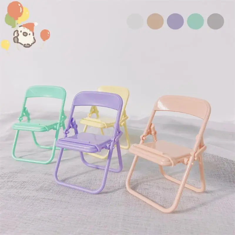 Universal Tablet Stand Cute Sweet Desktop Mini Chair Folding Lazy