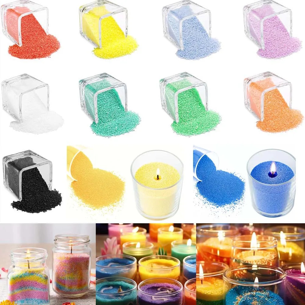 50g Colorful Sand Wax & Ice Flower Wax – DIY Candle Making Candle Making Wax Zpaxo