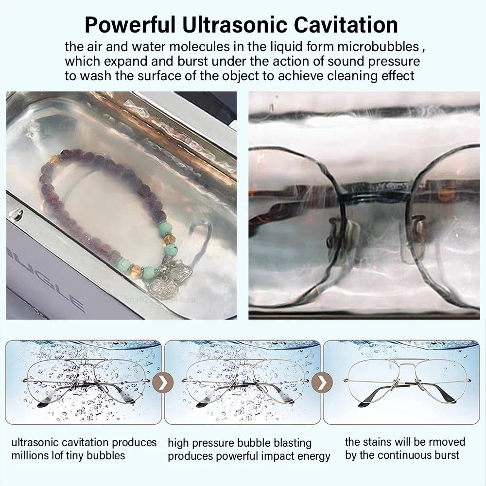 Ultrasonic Cleaner Ultrasound Watch Cleaning Machine 46KHZ Frequency