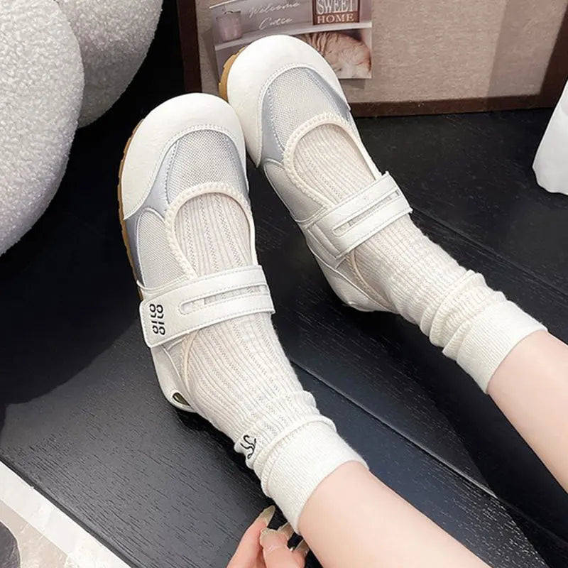 Women Mary Jane Flat Shoes Slip-on Casual Soft Bottom Lightweight