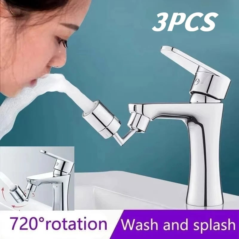 360° Rotating Faucet Extender – Splash-Proof Water-Saving Aerator