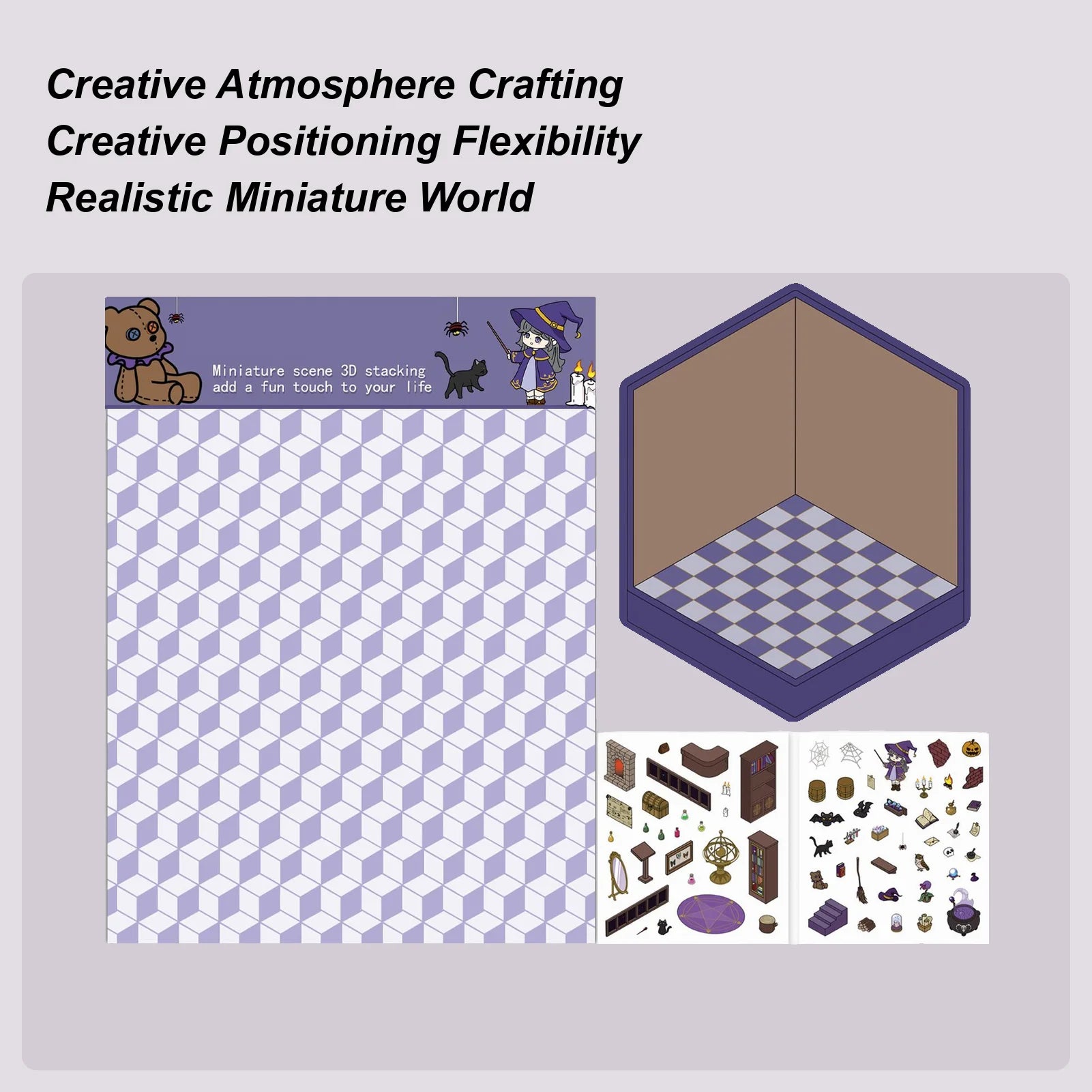 Miniature House Sticker Sets 3D Effect Scrapbook Decals Stress Relief Landscaping Decals For Craft Enthusiasts Teachers Boys Zpaxo China Mainland