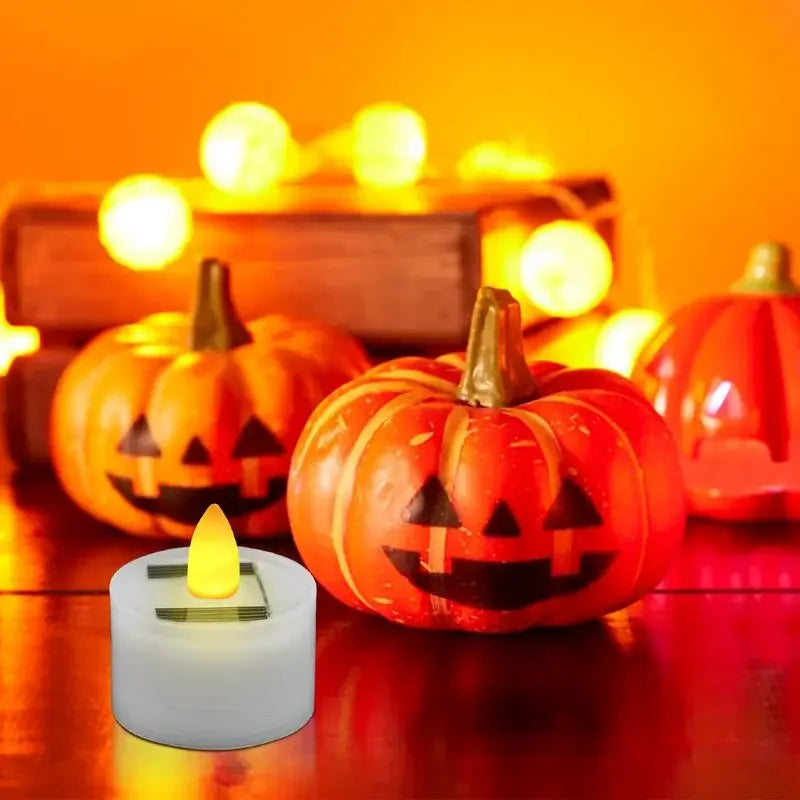High-quality Reusable Flameless Flickering LED Solar Tealight Candles