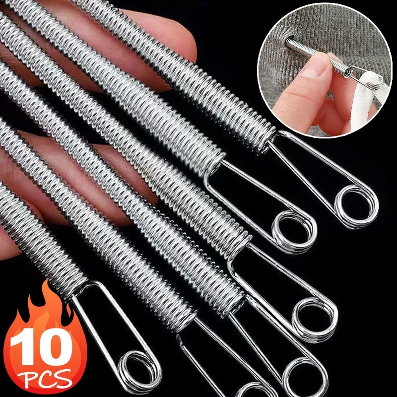 1/10Pcs Rope Threading Tool Bendable Spring Drawstring Threader Clip Drawstring Thread Multi Functional DIY Sewing Accessories Zpaxo