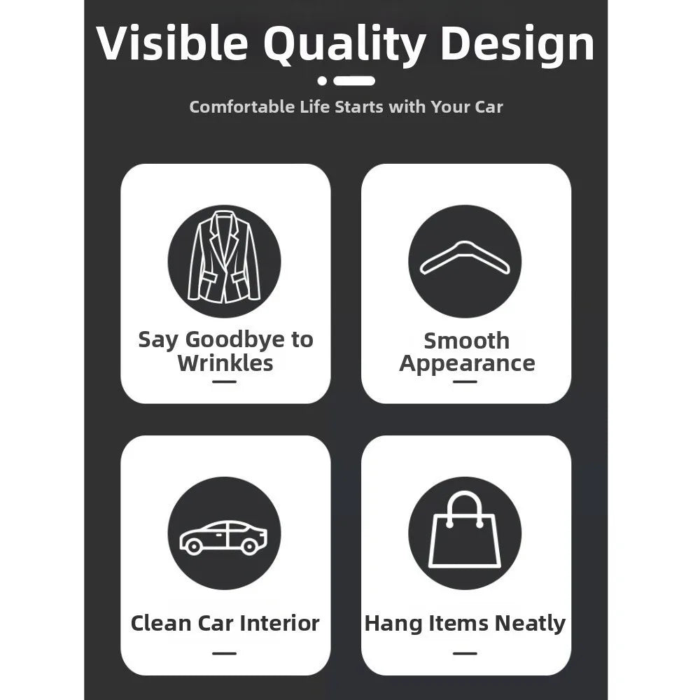 Universal Car Clothes Rack Stainless Steel Extendable Jacket Suit Coat Hanger Quick Installation Space-Saving Zpaxo