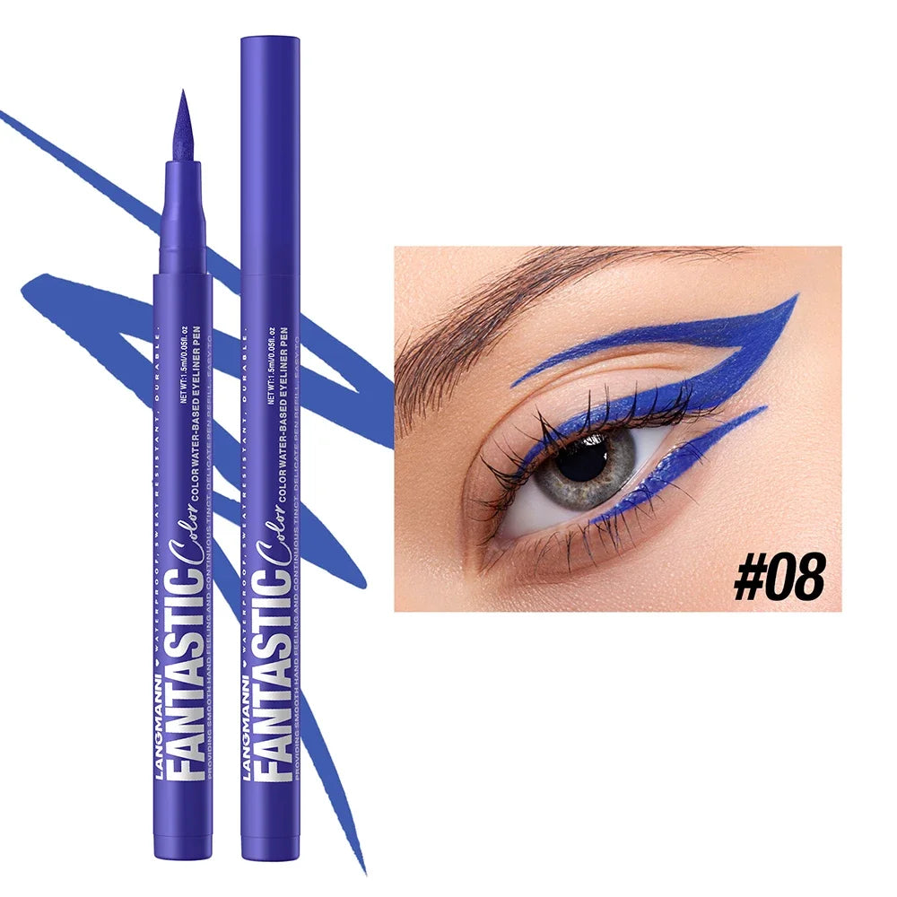 Matte Pink Eyeliner Pencil Easy-to-pigment Fantastic Liquid Pen Zpaxo 08