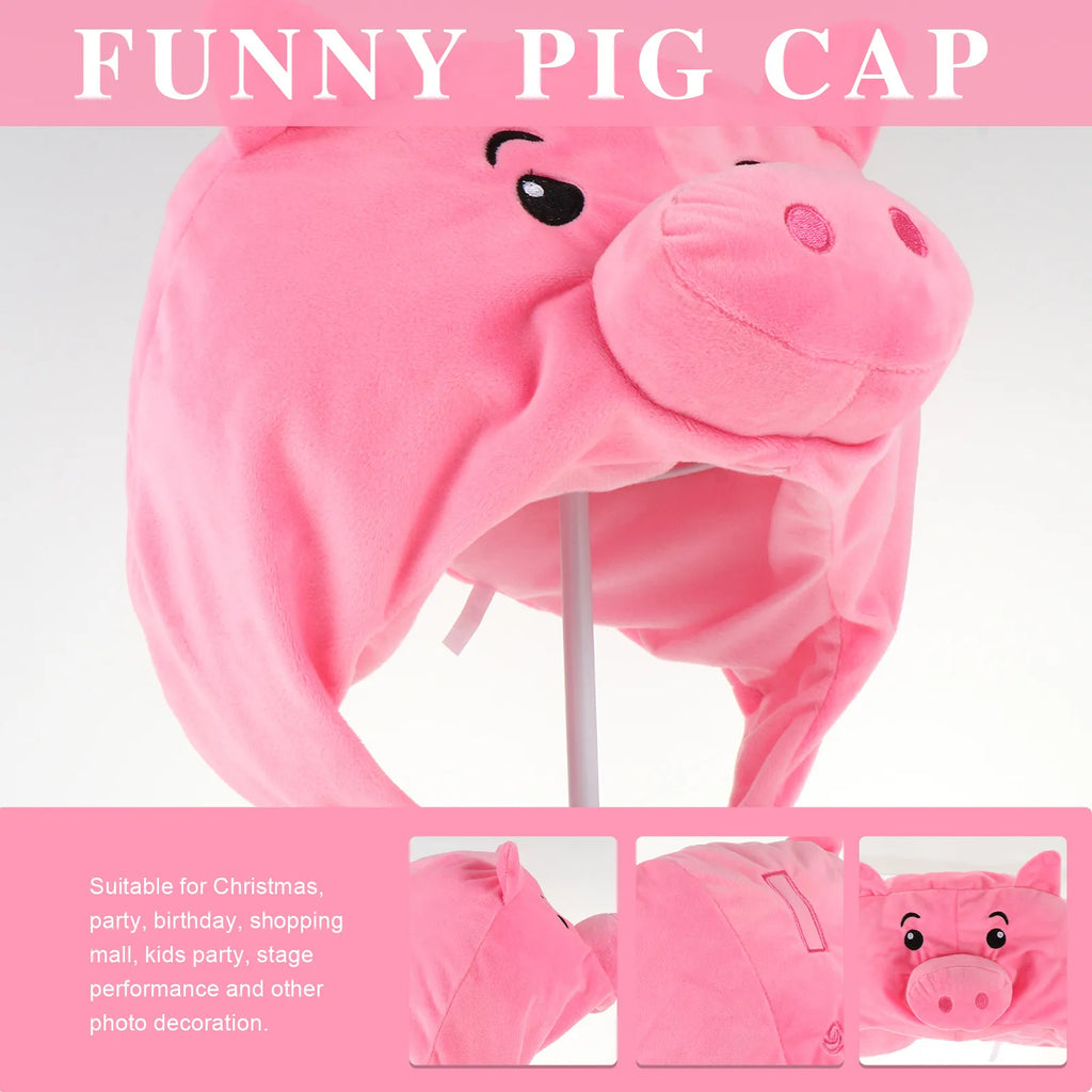 Pig Hat Soft Comfortable Funny Headwear Photo Prop Party Birthday DIY