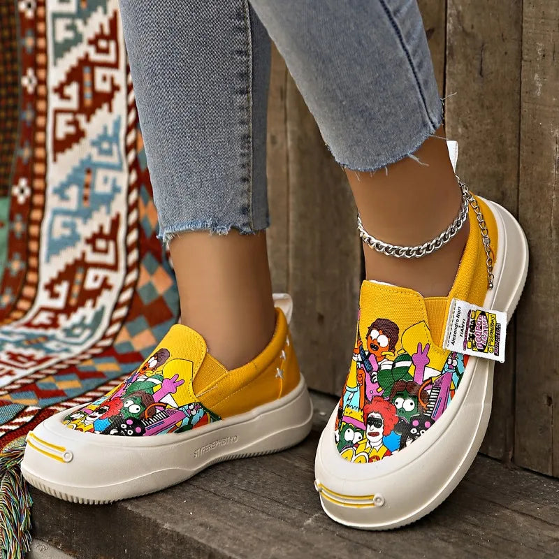 Women Spring Autumn Fashion Casual Vintage Printing Wear-resistant Zpaxo