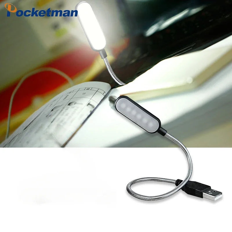 POCKETMAN Mini USB LED Book Light – Flexible Reading Lamp